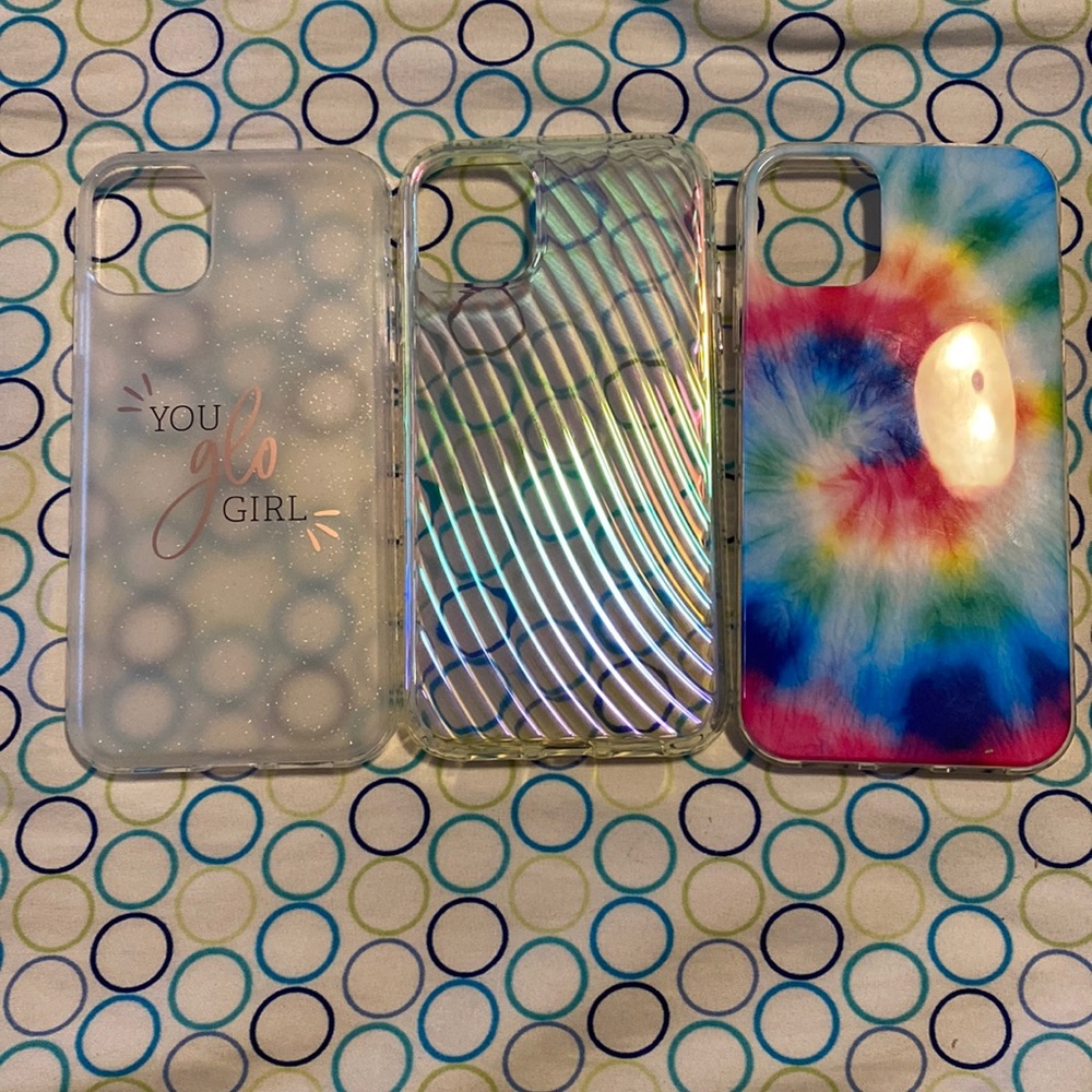 A set of three iPhone 11 cases